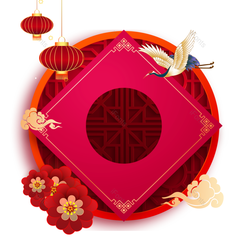 中国风图片,仙鹤元素,喜庆PNG,促销免抠素材